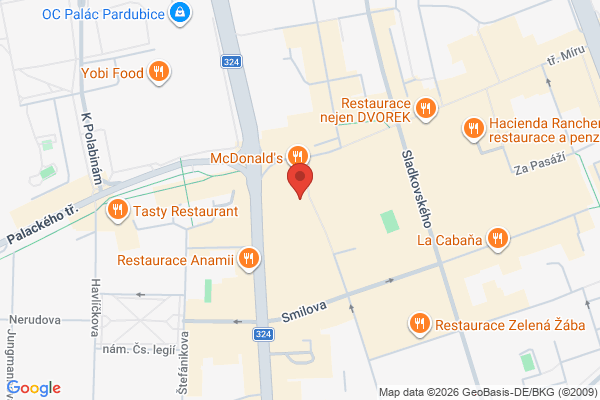 Stand Up Cherry у Пардубиці! в Пардубіце - карта