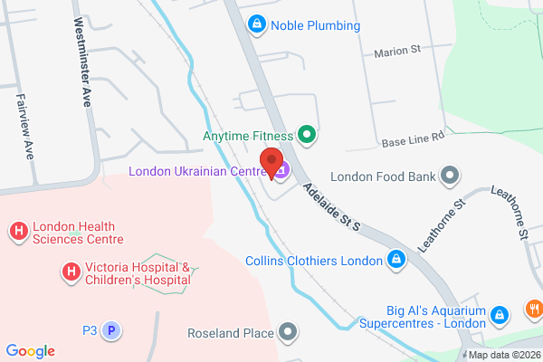 Стендап! Лондон, Онтарія! в Лондон - карта